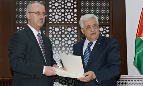 Rami Hamdallah and Mahmoud Abbas