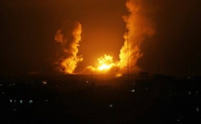 ISRAEL AIRSTRIKES HIT GAZA ON MONDAY