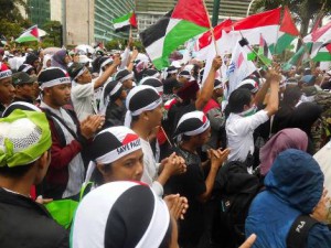 INDONESIAN PEOPLE  RALLIES  FOR PALESTINE ACROSS COUNTRY