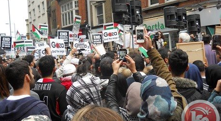THOUSANDS RALLY IN LONDON AGAINST GAZA ASSAULT