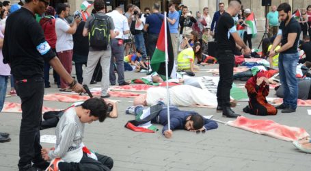 HUNDREDS OF AUSTRIANS PROTEST AGAINST ISRAELI AGGRESSION IN GAZA