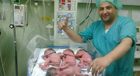 PALESTINIAN WOMAN GIVES BIRTH TO QUADRUPLETS IN GAZA