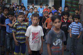 GAZA SCHOOLS STILL FILLED WITH DISPLACED DESPITE SCHOOL YEAR START