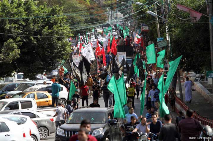 The large march in Gaza