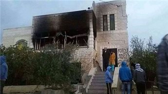 ISRAELI SETTLERS TORCH PALESTINIAN HOME NEAR RAMALLAH