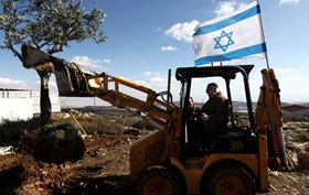 ISRAELI BULLDOZERS RAZE PALESTINIAN LANDS IN SALFIT