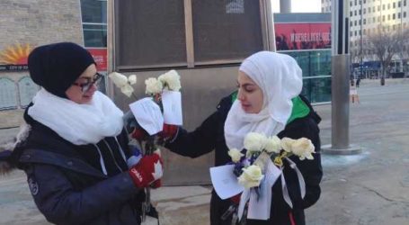 WHITE FLOWERS OFFER CANADA MUSLIMS PEACE