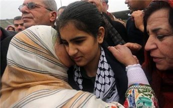 FREED PALESTINIAN SCHOOLGIRL INSISTS ON HER INNOCENCE