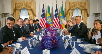 OBAMA DISCUSSES SECURITY, HUMAN RIGHTS IN ETHIOPIA