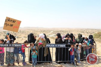 PROTESTERS MARCH AGAINST ISRAELI TAKEOVER OF BEDOUIN VILLAGE