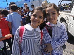 AFTER DELAY, CLASSES BEGIN AT UNRWA SCHOOLS IN GAZA