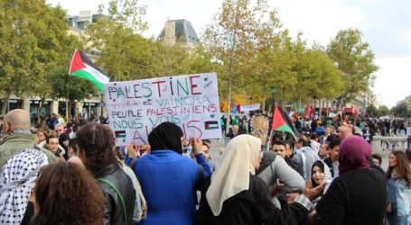 RALLY IN PARIS URGES FRANCE TO RECOGNIZE PALESTINE STATE