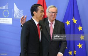 President Joko Widodo meets with President of the European Commission Jean-Claude Juncker
