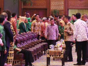 Vice President of the Republic of Indonesia, Jusuf Kalla entered the exhibition hall to open Inacraft 2016.