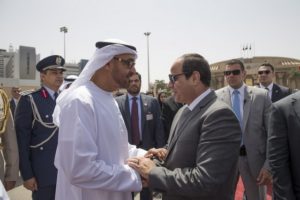 Sheikh Mohammed bin Zayed, Crown Prince of Abu Dhabi and Deputy Supreme Commander of the Armed Forces, bids farewell to President Abdel Fattah El Sisi after an official visit to Cairo.