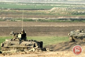 Israeli forces opened fire on Palestinian farmers and leveled lands in the southern Gaza Strip, locals said.