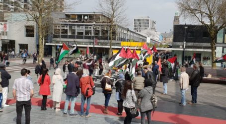 Protest in Rotterdam in Support of Great March of Return