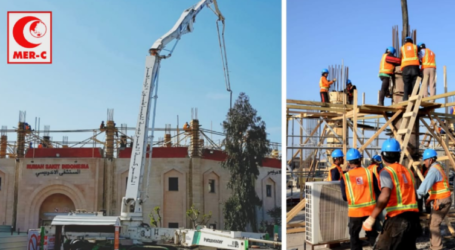 MER-C Begins to Build the Third Floor of Indonesia Hospital in Gaza