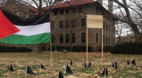 US Students Establish Memorial for 34 Palestinians Victims of Israeli Attack