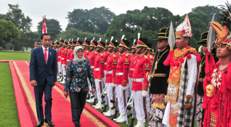 President Jokowi Meets Singapore’s President at Bogor Palace