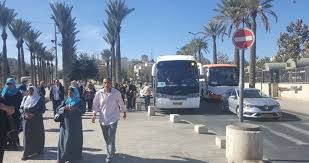 Palestinians Make Convoy from Ghalil to Al-Aqsa Mosque