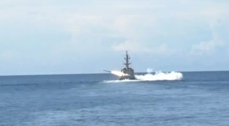 Indonesian Warships Train with France in Sunda Strait