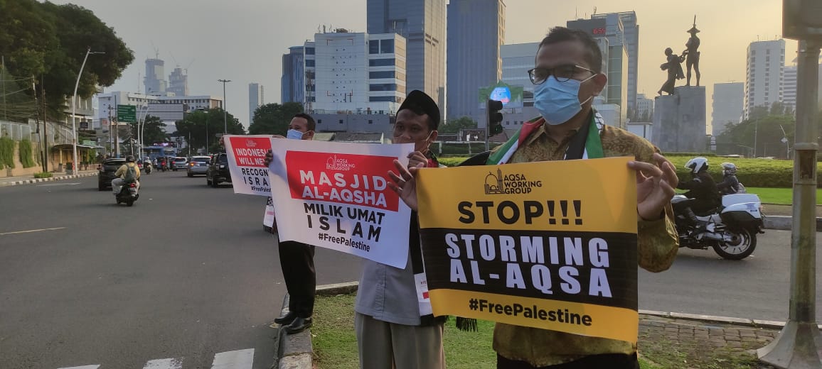 Indonesian Aqsa Working Group Holds Solidarity Action for Palestine ...