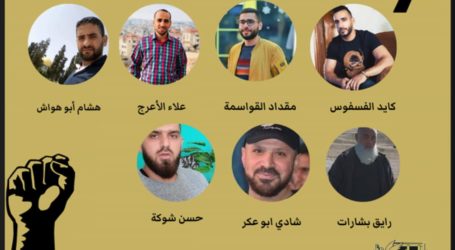 Seven Palestinian Continue Open Hunger Strike Amid Serious Health Conditions