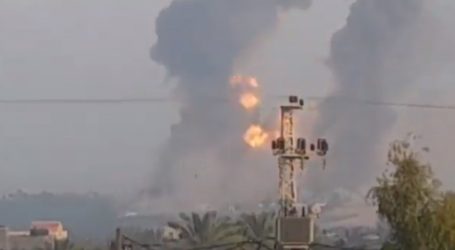 Israeli Warplanes Bomb Palestinian Resistance Sites throughout Gaza Strip