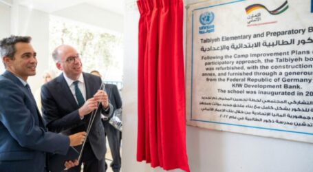 German Delegation Inaugurates New UNRWA School For Palestinian Refugee