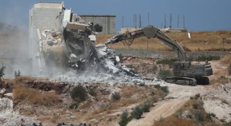 Israeli Occupation Forces Demolish Palestinian House in Nablus