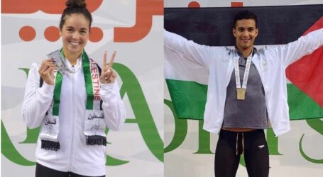 Palestine Swimming Team Wins Four Gold Medals in Arab Sports Games
