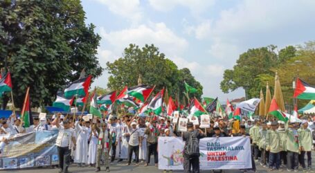 Thousands of Muslims in Tasikmalaya Hold Solidarity Action with Palestine