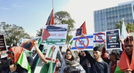 Solidarity Action for Palestine at US Embassy in Jakarta