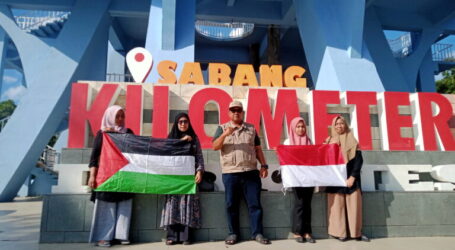 AWG Raises Palestinian Flag at KM Zero Indonesia in Sabang