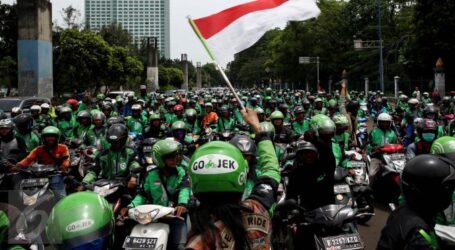 Online Drivers Across Jakarta Hold Massive Protest Demanding Welfare