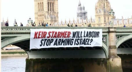 Protesters in British Capital Urge Government to Cease All Arms Sales to Israel