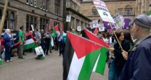 Demonstrations in Scotland (photo: BBC)