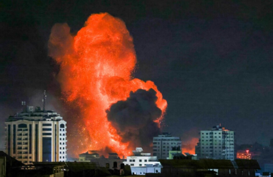 Israeli Airstrike on Gaza (photo: Wafa)