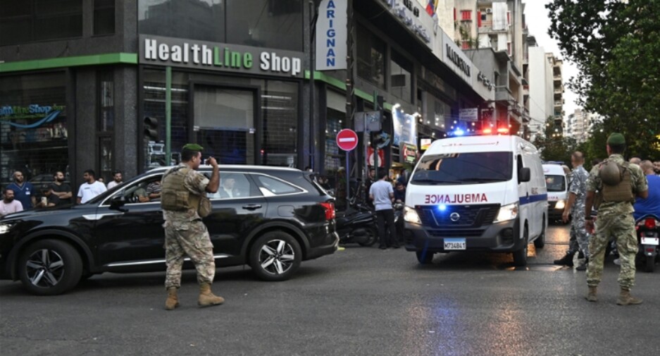 Ambulances are being dispatched to the area in Beirut, Lebanon while security forces take precautions after at least 9 people, including a child, were killed in a mass explosion of wireless communication devices known as pagers on September 17, 2024. (Photo: Anadolu Agency)