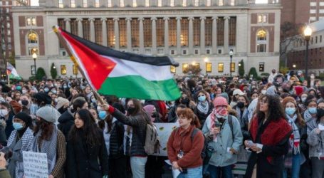 Pro-Palestine Protesters at Columbia University Mark One Year on Israeli Genocide on Gaza