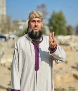 Palestinian Grandfarher, Khaled Nabhan Killed in Israeli Airstrike on Gaza (photo: Quds News/X)