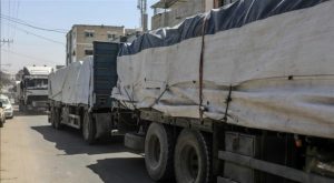 Aid trucks enter Gaza (photo: Anadolu Agency)