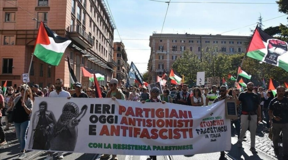 Pro Palestine protest in Rome, Italy (photo: Anadolu Agency)