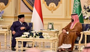 Indonesian President Prabowo Subianto and Saudi Crown Prince and Prime Minister Mohammed bin Salman bin Abdulaziz Al Saud (MBS) (photo: Kemsetneg)