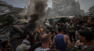 Israeli attacks continue on Gaza (Photo by Ali Jadallah)