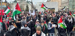 Hundreds Rally in Stockholm to Condemn Israeli Attacks and Ceasefire Violations in Gaza (photo: Anadolu Agency)