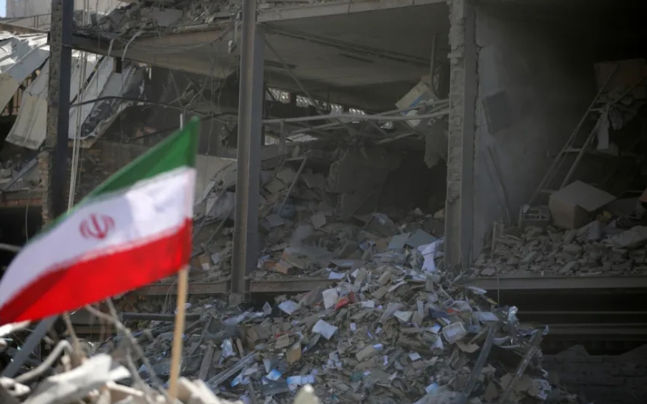A view of heavy damage around Ferdowsi Square in central Tehran following U.S. and Israeli strikes on Iran, with debris scattered across nearby buildings, including reported damage near a Diplomatic Police post, on March 3, 2026. (Photo: Fatemeh Bahrami/Anadolu Agency)