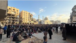 Eid Prayer at Gaza (photo: Wafa)