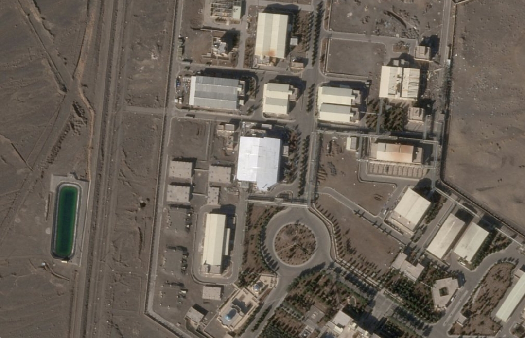 Satellite imagery shows a new roof over a previously destroyed building at the Natanz nuclear site, Iran, Jan. 30, 2026. (Photo: Daily Sabah)